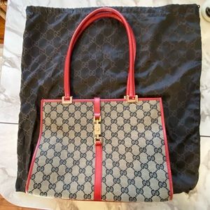 Gucci RECYCLE✨RARE✨EUC✨VINTAGE✨Gucci GG Red Leather Bag Purse